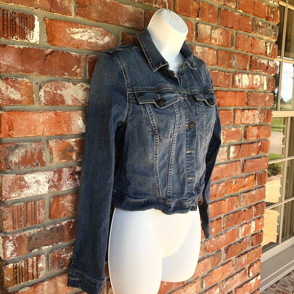 Jessica Simpson denim pixie blue jean jacket size Small/Petite